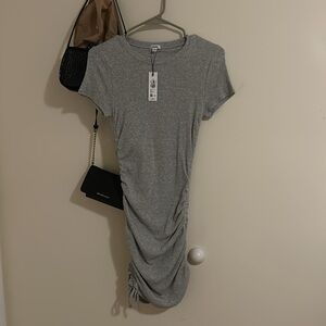 Side Ruched T shirt Dress